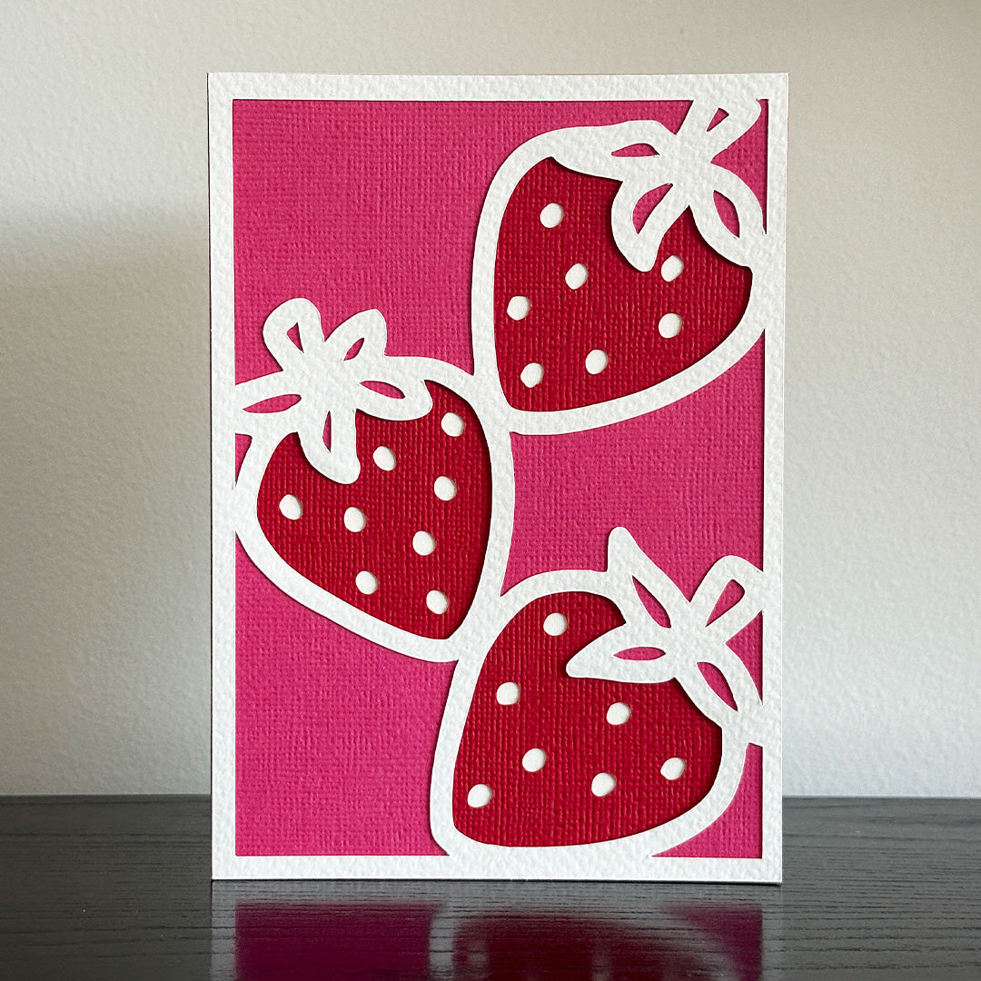 Strawberry Card Pink