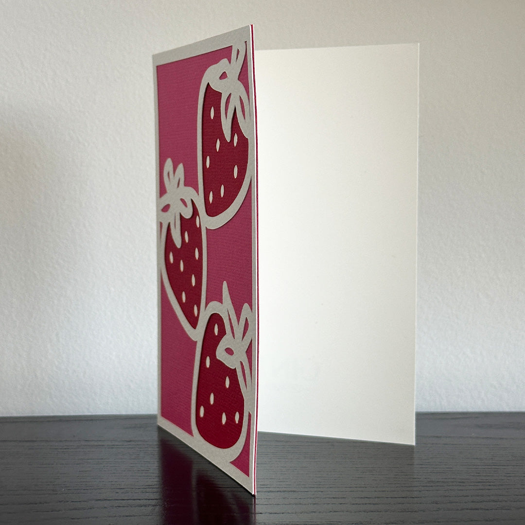 Strawberry Card Pink