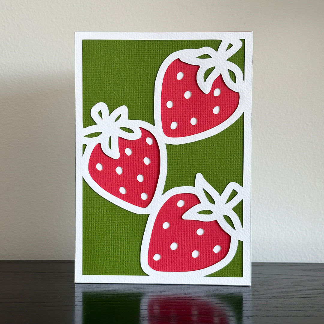 Strawberry Card Green