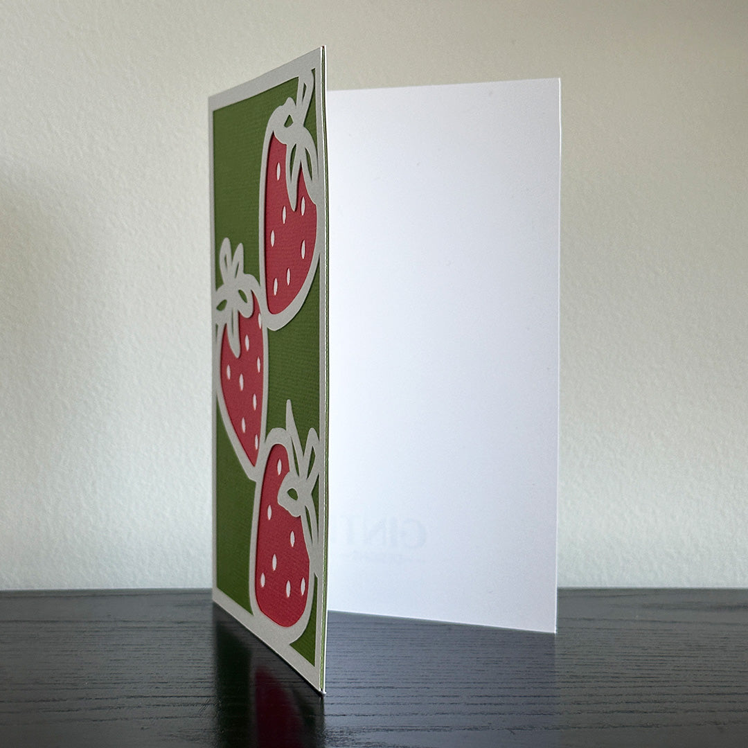 Strawberry Card Green
